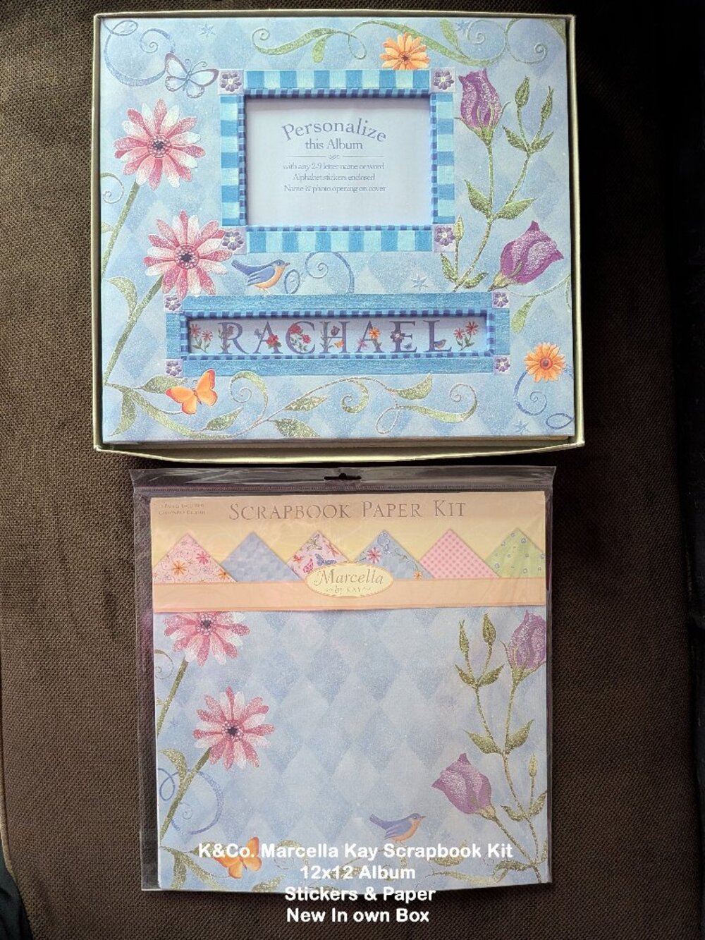 K&Co. Marcella Kay Scrapbook Kit 12x12 Album, Stickers & Paper, New In own Box